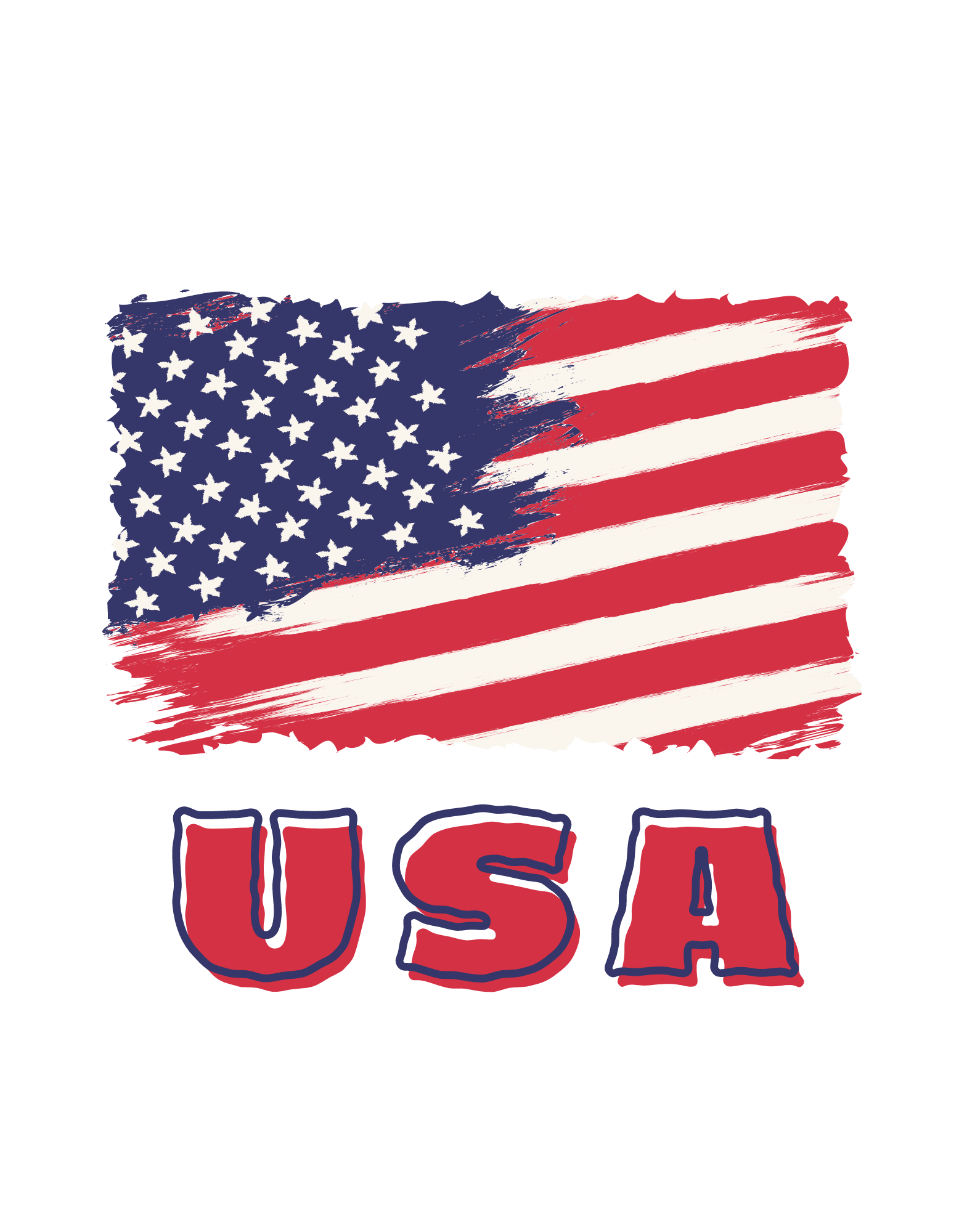 T shirt with flag of USA 1